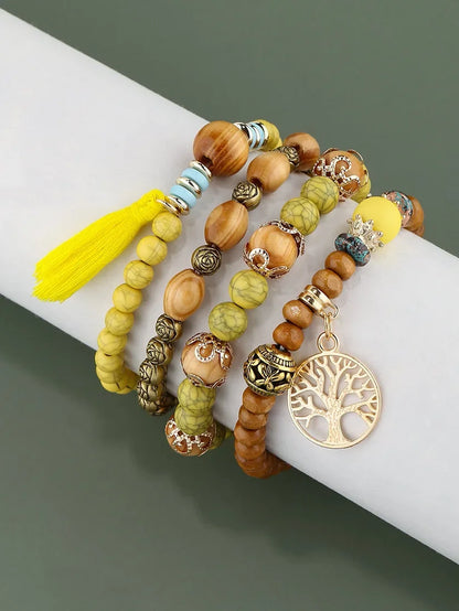 Kit de Pulseiras Boho Premium Árvore da Vida