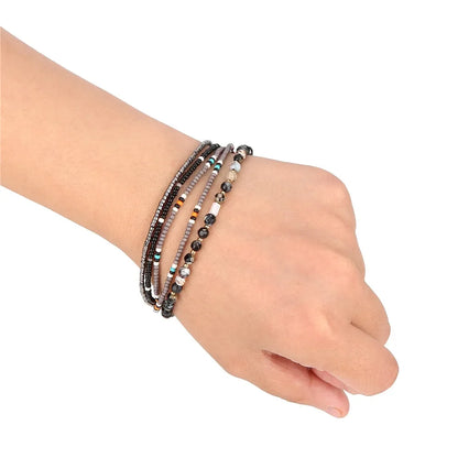 Pulseira Mini Boho Premium de Miçangas Multicamadas