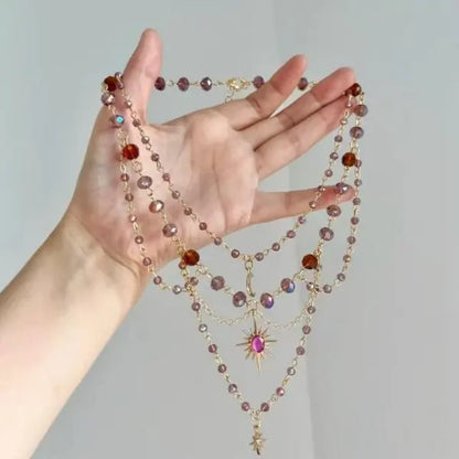 Colar Boho Vintage Premium de Pedra Natural Irregular