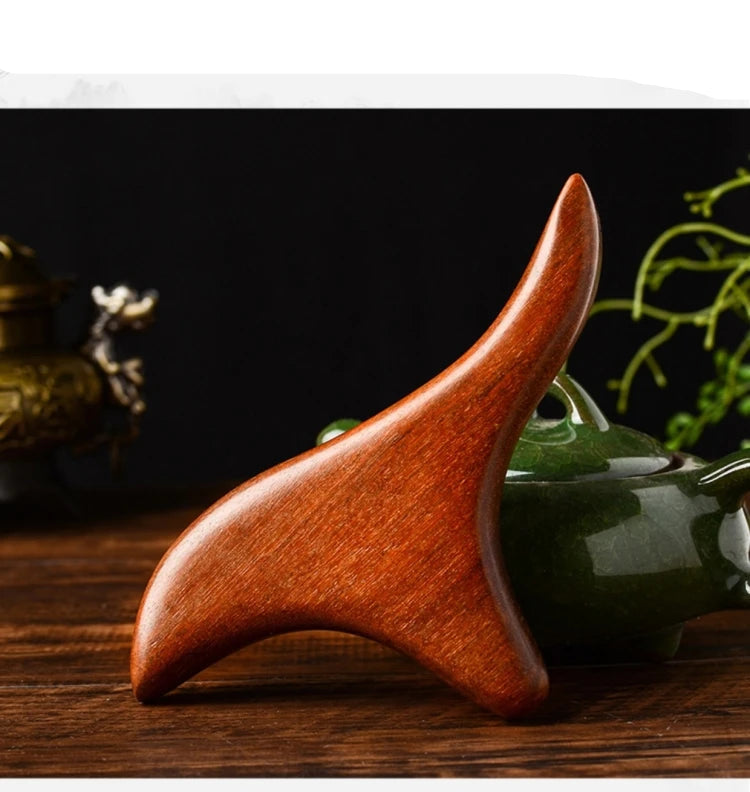 Ferramenta Premium Portátil de Massagem Gua Sha em Madeira