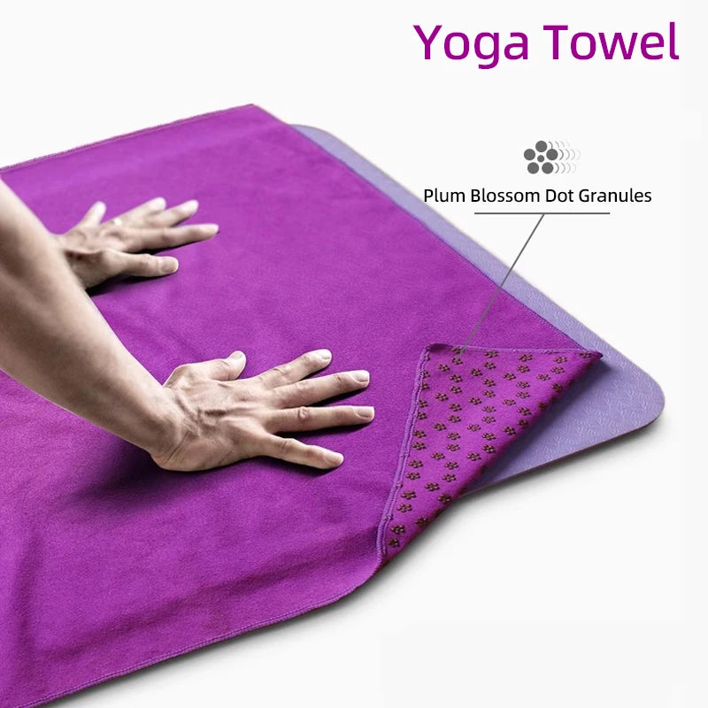 Toalha Premium para Hot Yoga com Pontos de Aderência