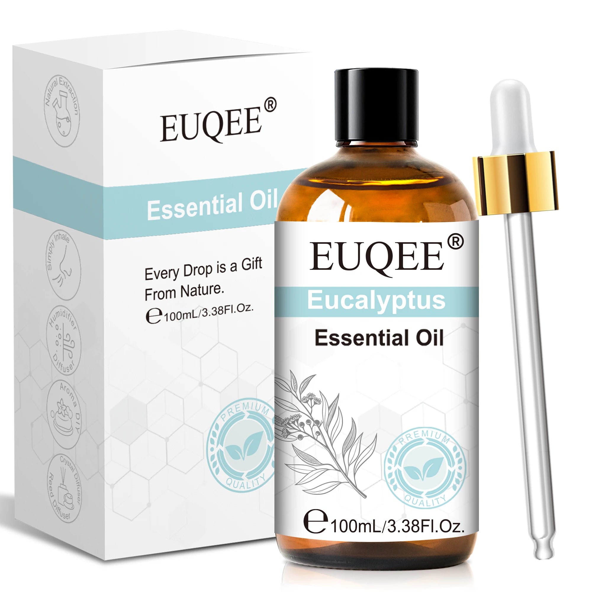 Óleo Essencial Premium EUQEE 100ml para Difusor de Varetas e Umidificador