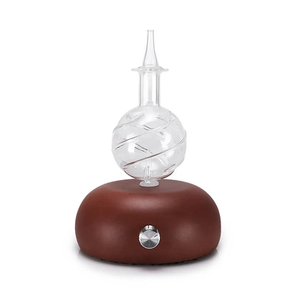 Difusor Nebulizador Luxuoso de Óleos Essenciais em Madeira e Vidro
