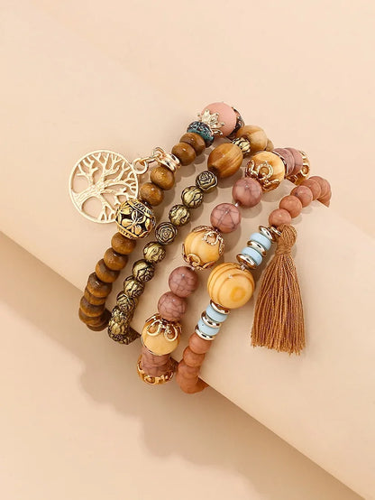 Kit de Pulseiras Boho Premium Árvore da Vida