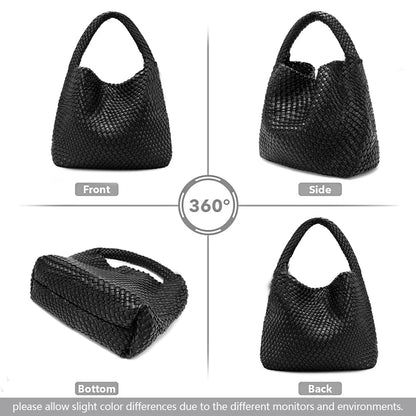 Bolsa Tote Trançada Feminina Premium Grande com Couro Macio