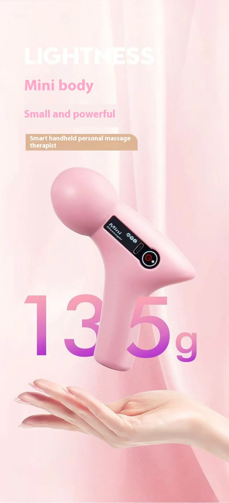 Mini Pistola de Massagem Elétrica Premium com Tela LCD