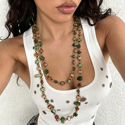 Colar Boho Vintage Premium de Pedra Natural Irregular