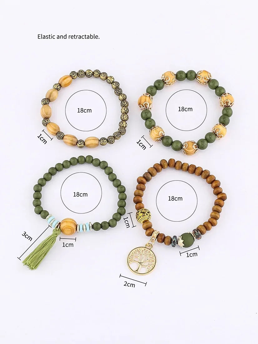 Kit de Pulseiras Boho Premium Árvore da Vida