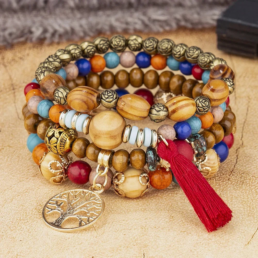 Kit de Pulseiras Boho Premium Árvore da Vida