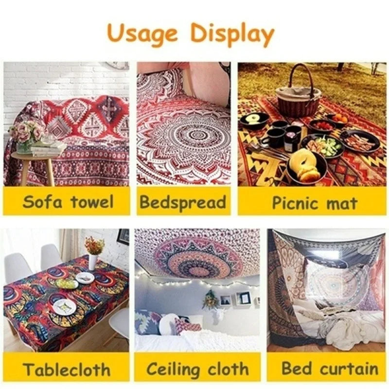 Tapeçaria Mandala Boho Premium