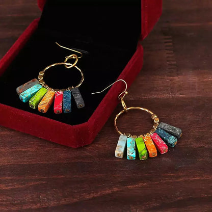 Brincos Boho de Jasper Imperial vendido por Aloha Spirit Store